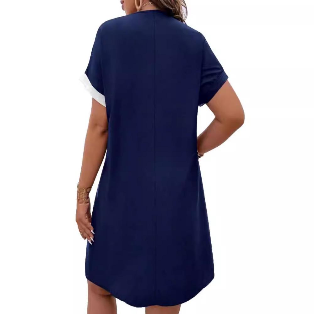 Round Neck Floral Loose T-shirt Dress