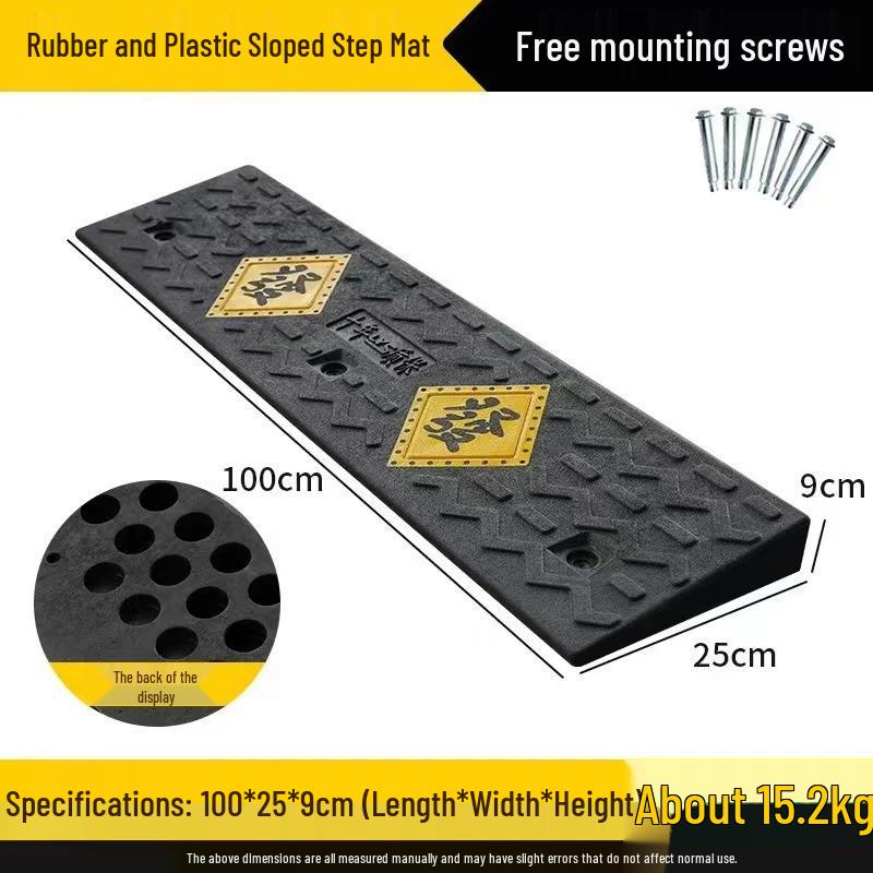 Rubber Curb & Threshold Ramp Mat for Home and Car 