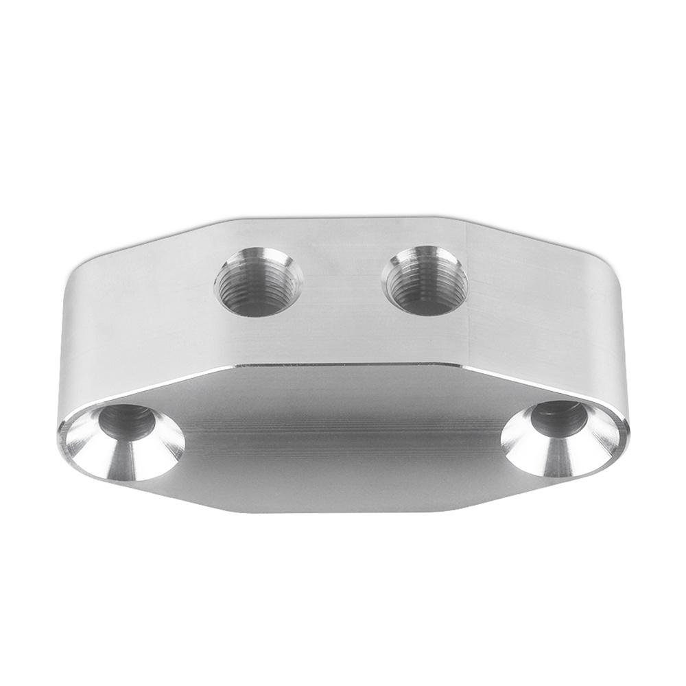 1 Set of Aluminum Alloy Oil Feed Line Adapter Plate 1/8" NPT Ports 551533 For LS
