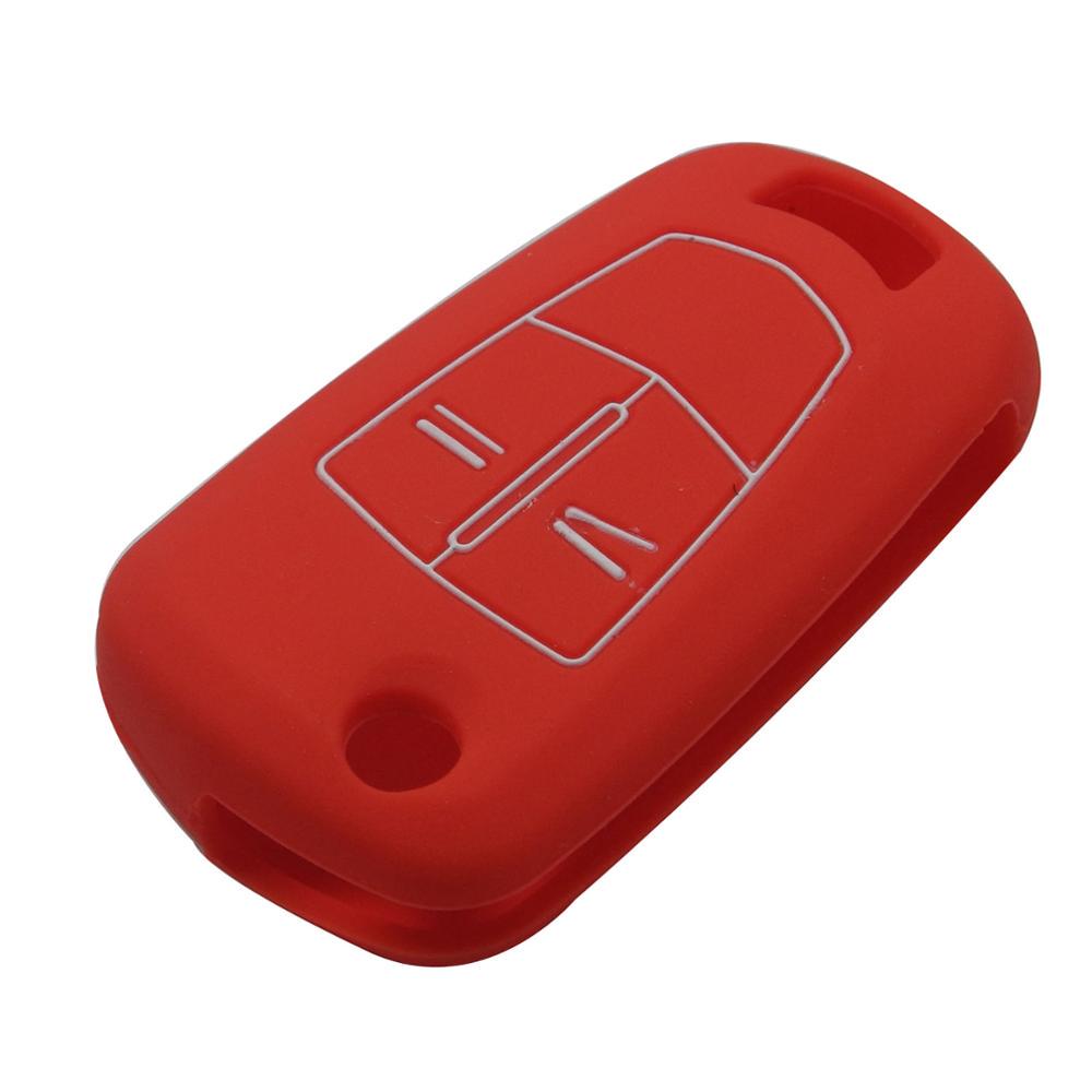 Jingyuqin Dálkový ovladač 2/3 tlačítka Silikonový Sklopný Skládací Obal na klíč od auta Kryt klíče Pouzdro pro Vauxhall Opel Corsa Astra Vectra Signum