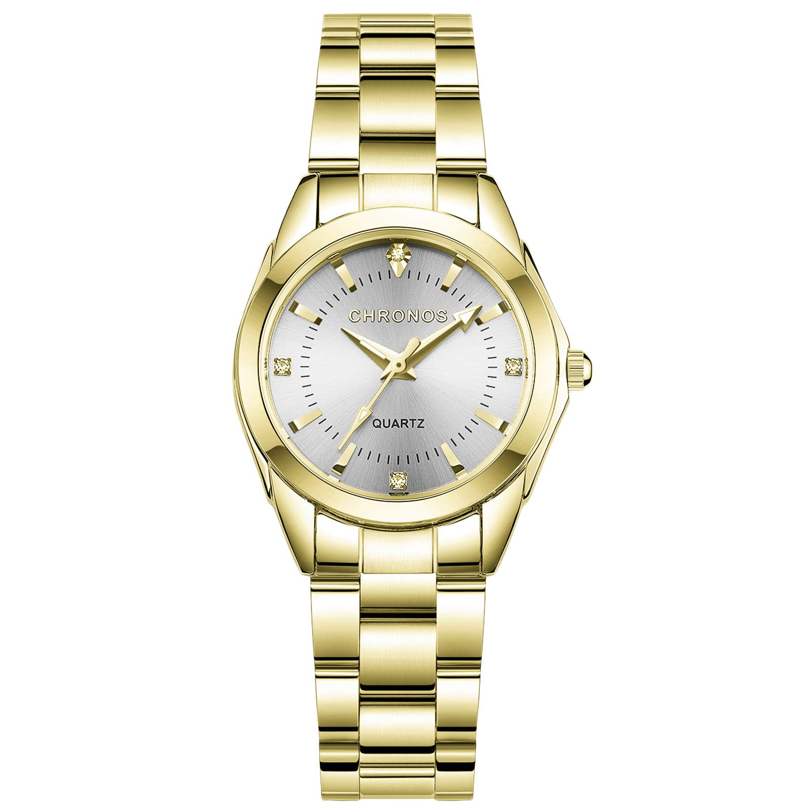 

RORIOS watch Fashion Water Made in Quartz Diamond Sparkling Steel Simple and Perfect for Commuting or White B Women s Watch, Resistant, Japan,