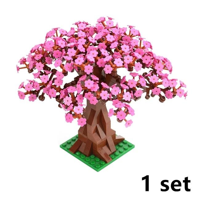 DIY Plant Tree City Bricks Assemble MOC Pine Christmas Tree Model Building Blocks Educational Creative Toys For Children Gifts