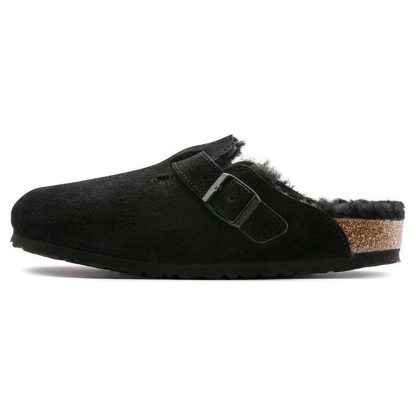 Birkenstock Boston Shearling No Special Function Closed Toe Slippers Unisex Black Regular 0259881 42