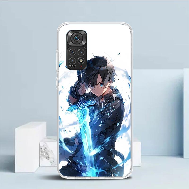 Sword Art Online Kirito Soft Cover for Xiaomi Redmi Note 15 14 13 12 Pro Plus Phone Case 14S 11S 11T 11E 10S 10 4G Pattern Shell