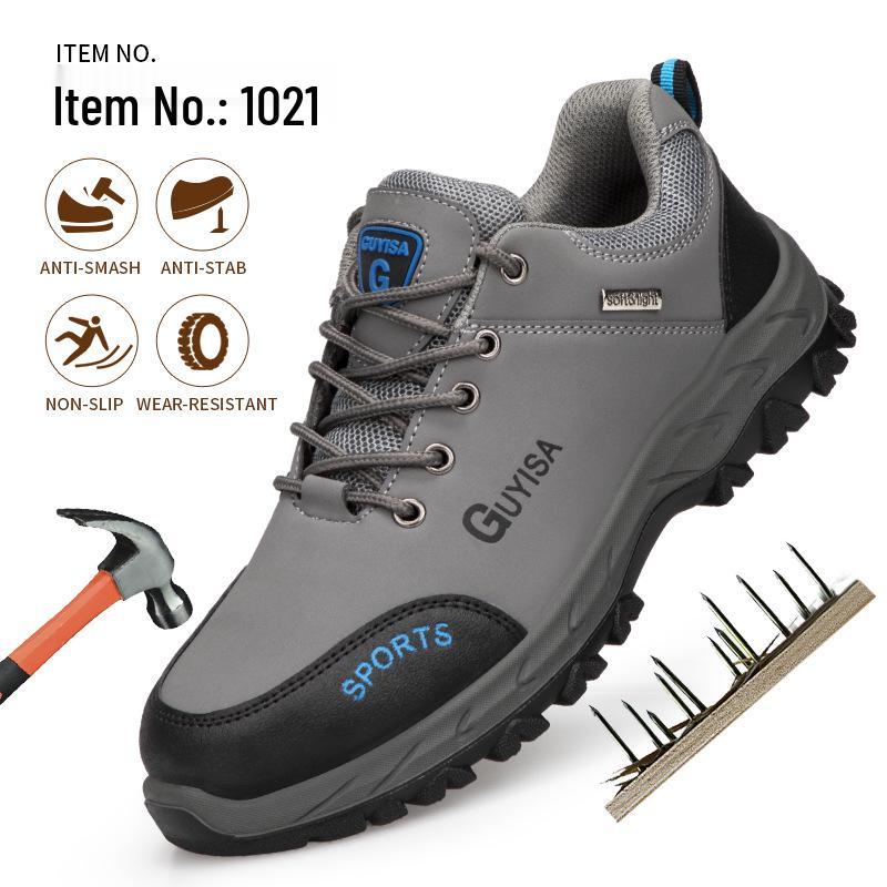 Men s Lightweight Fashionable Safety Work Shoes - Anti-Smash & Puncture Resistant 39 - Simple Lightweight