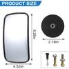 Magnetic Forklift Rearview Mirror 2 Pack, Forklift Universal Side Mirror, Suitable for Most Forklift Types, 360 Degrees Adjustable Wide Angle,