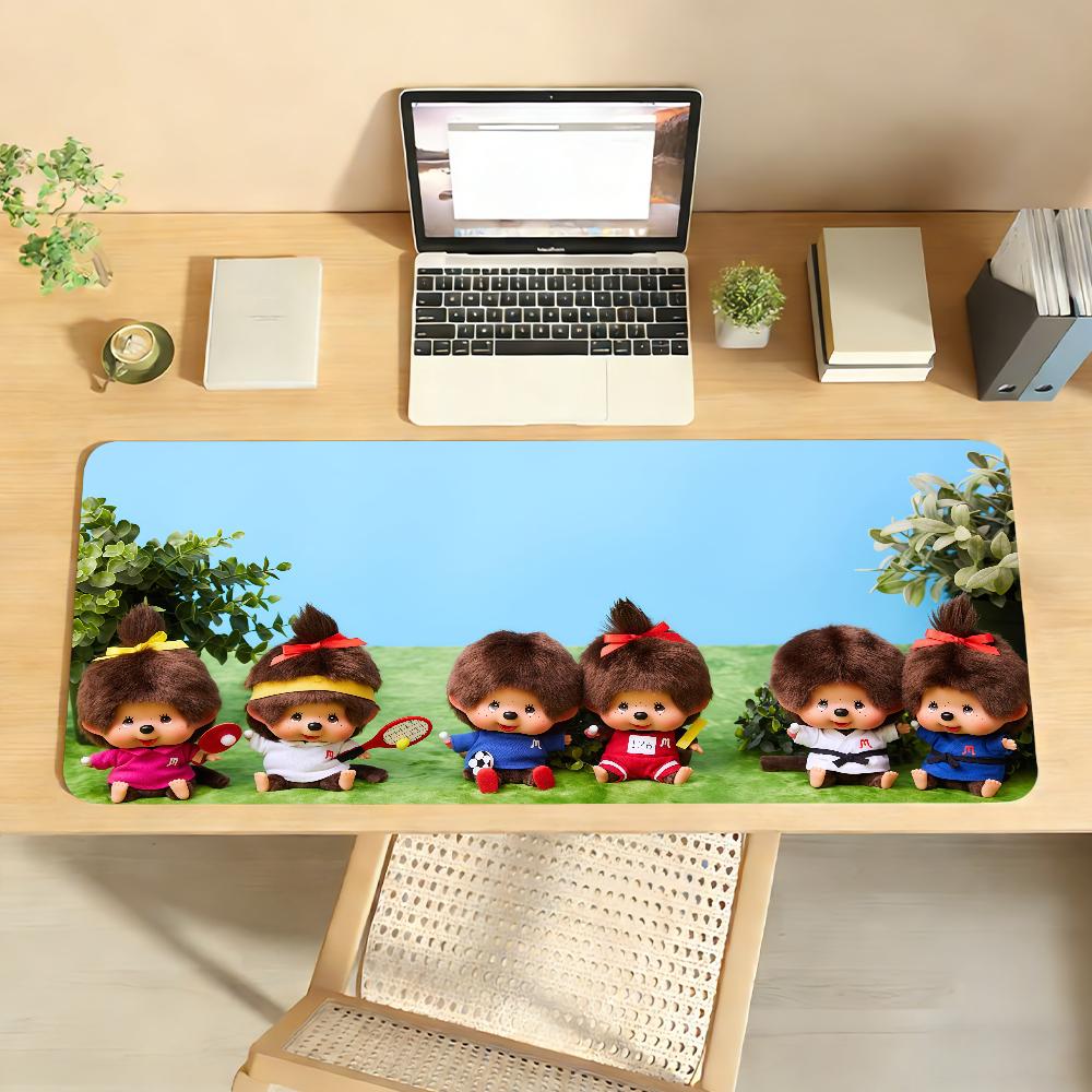 MMonchhichiES Mouse Pad Nonslip Locking Edge DeskMat PC Laptop Accessories Rubber Office Keyboard Large Game XXL Carpet