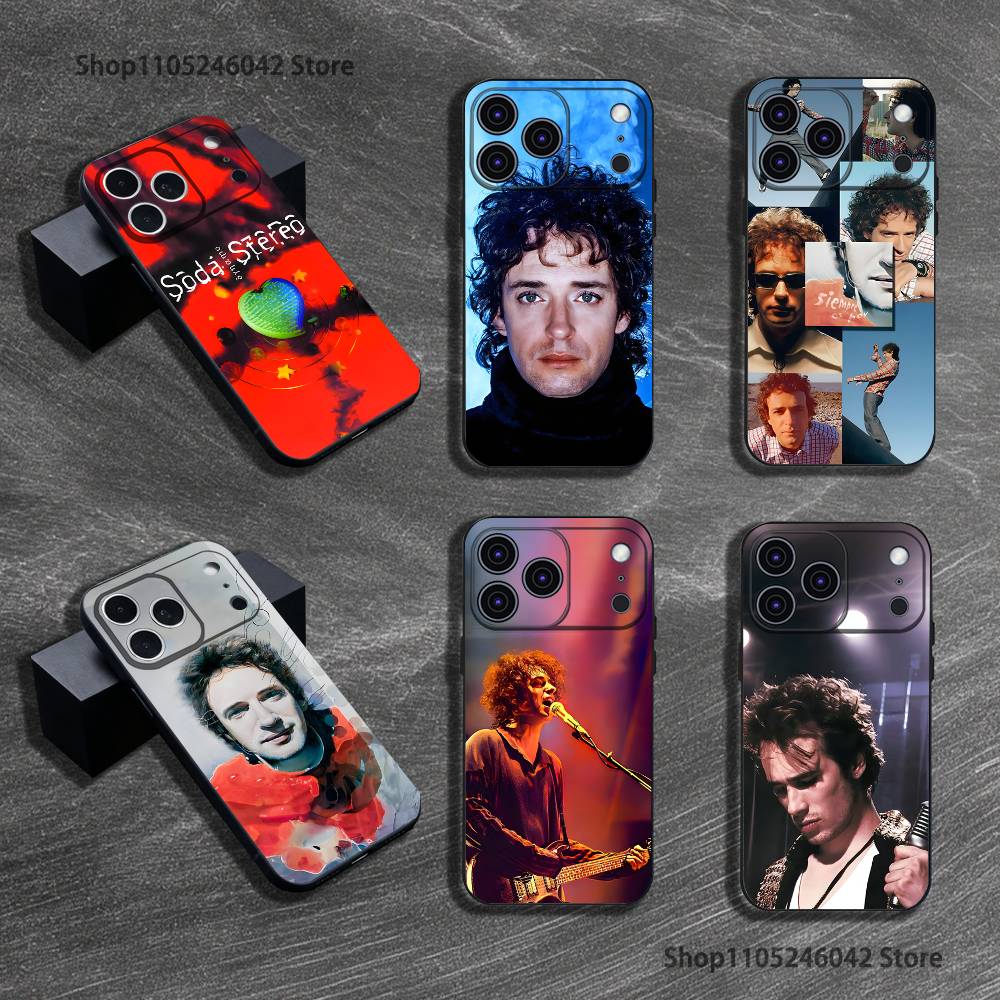 Singer G-Gustavo Cerati Phone Case For iPhone 17,16,15,14,13,12,11,Pro,Max,Plus Black Soft Cover
