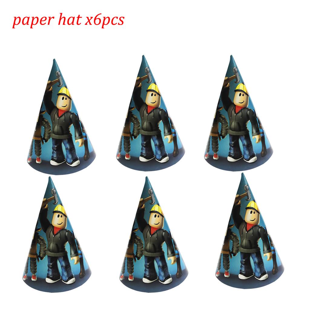Roblox Birthday Party Decorations Supplie Game Celebration Balloons Disposable Tableware Cup Plate Baby Shower Toys Round Sensory Compression Bouncy