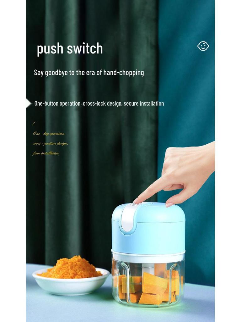 Electric Garlic Crusher & Baby Food Grinder: Multi-Functional Meat Grinder & Small Garlic Paste Maker