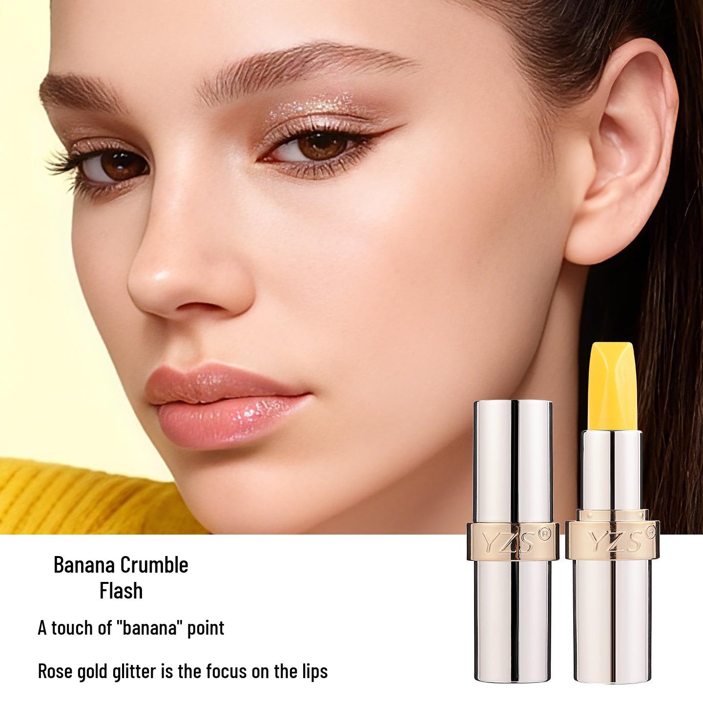 

YZS Color-Changing Moisturizing Lipstick - Banana Crushed, Ice Blue/Mint Green, Anti-Chapping, Shimmering Formula