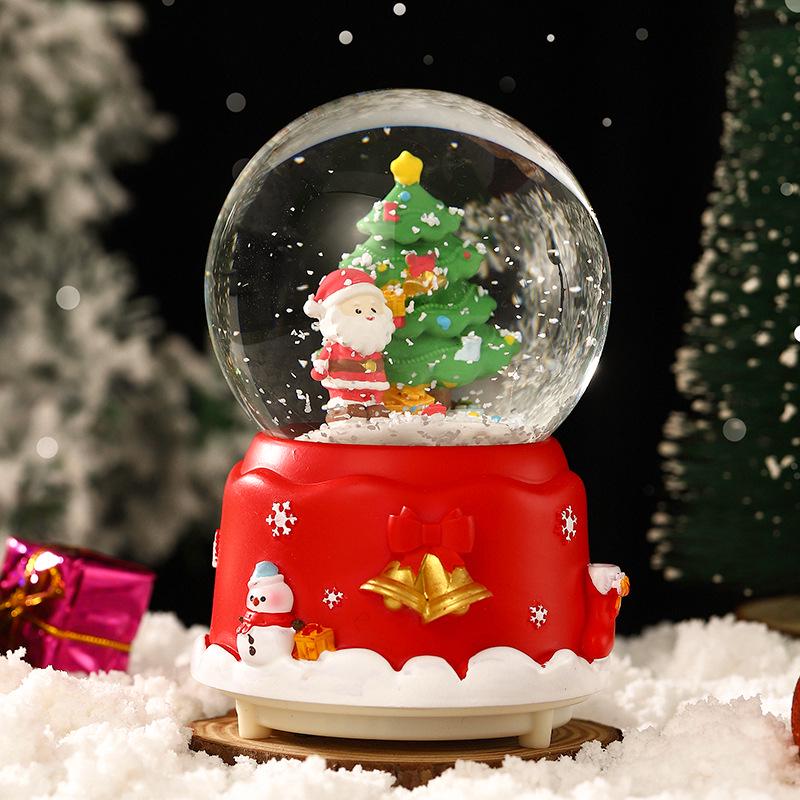 Christmas Crystal Ball Music Box Lantern Ornament