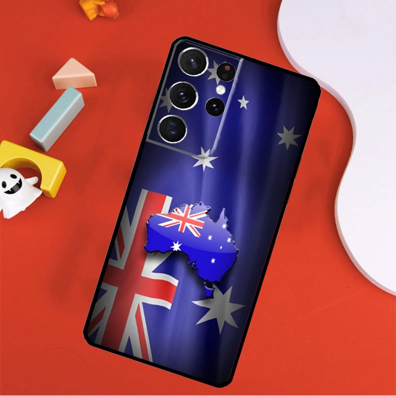 Australian Flag Phone Case For Samsung Galaxy S25 Ultra S9 S10 S20 FE S21 S22 S23 S24 Plus S24 Ultra Cover