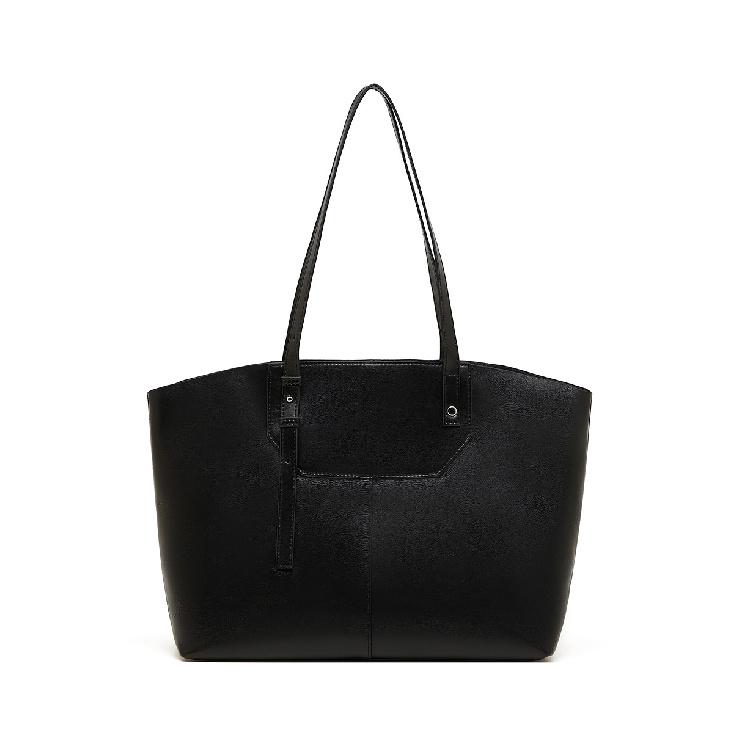 

2025 New Tote Bag Vegetable Tanned Top Layer Cowhide Single Shoulder Handbag Trendy Single Shoulder Bag Casual Simple Women s Bag чорний
