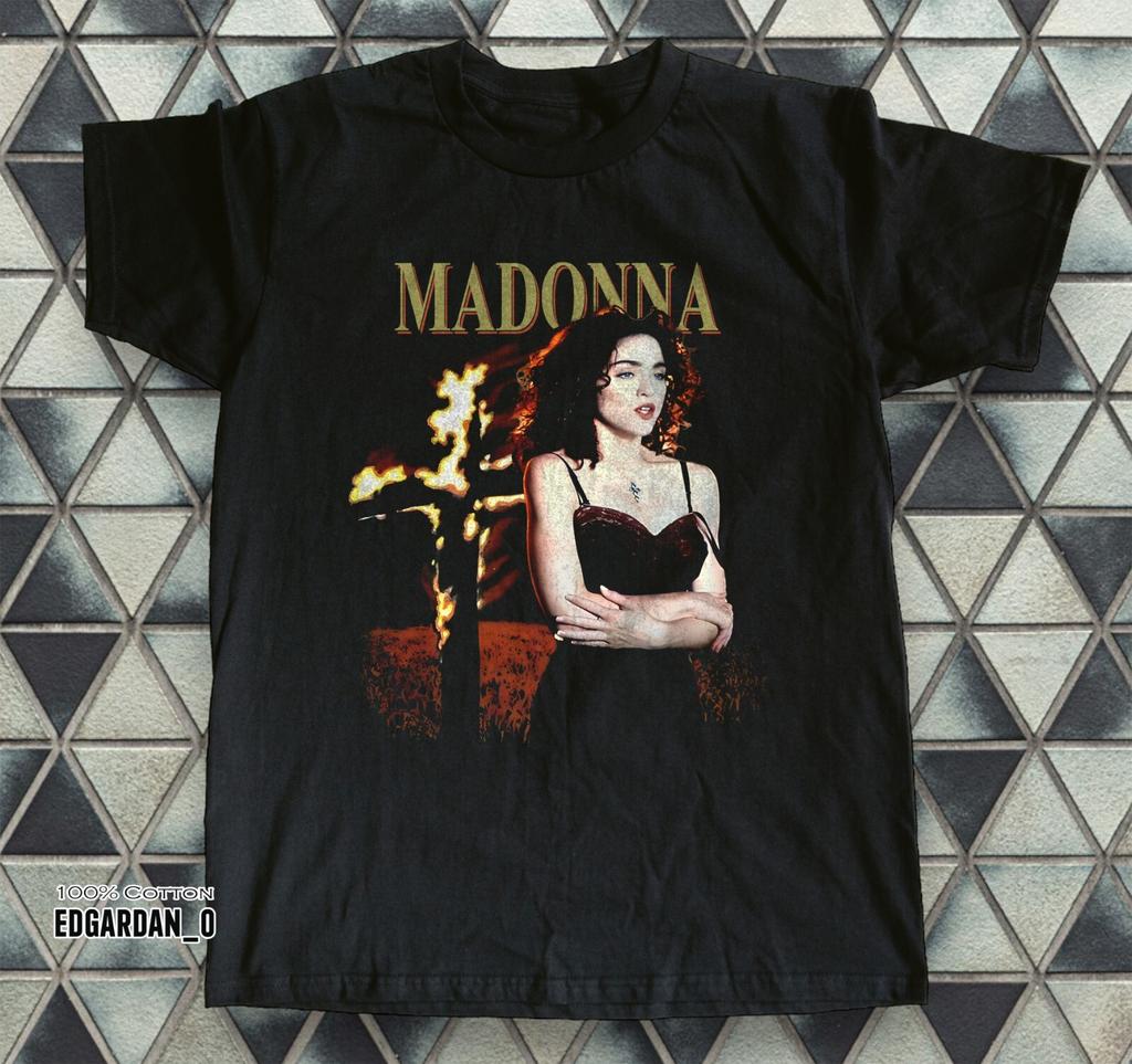 Vintage Madonna Like A Prayer Graphic Black Unisex T-shirt Size S-5XL