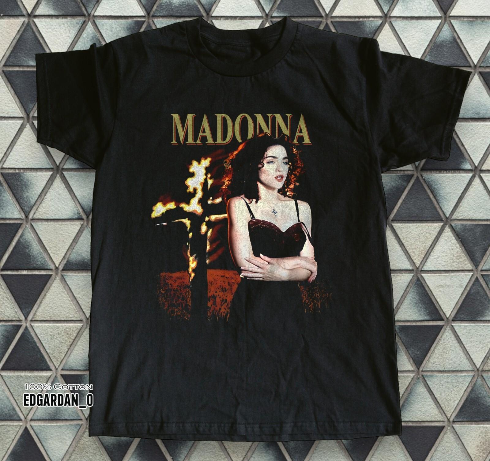 Vintage Madonna Like A Prayer Graphic Black Unisex T-shirt Size S-5XL L