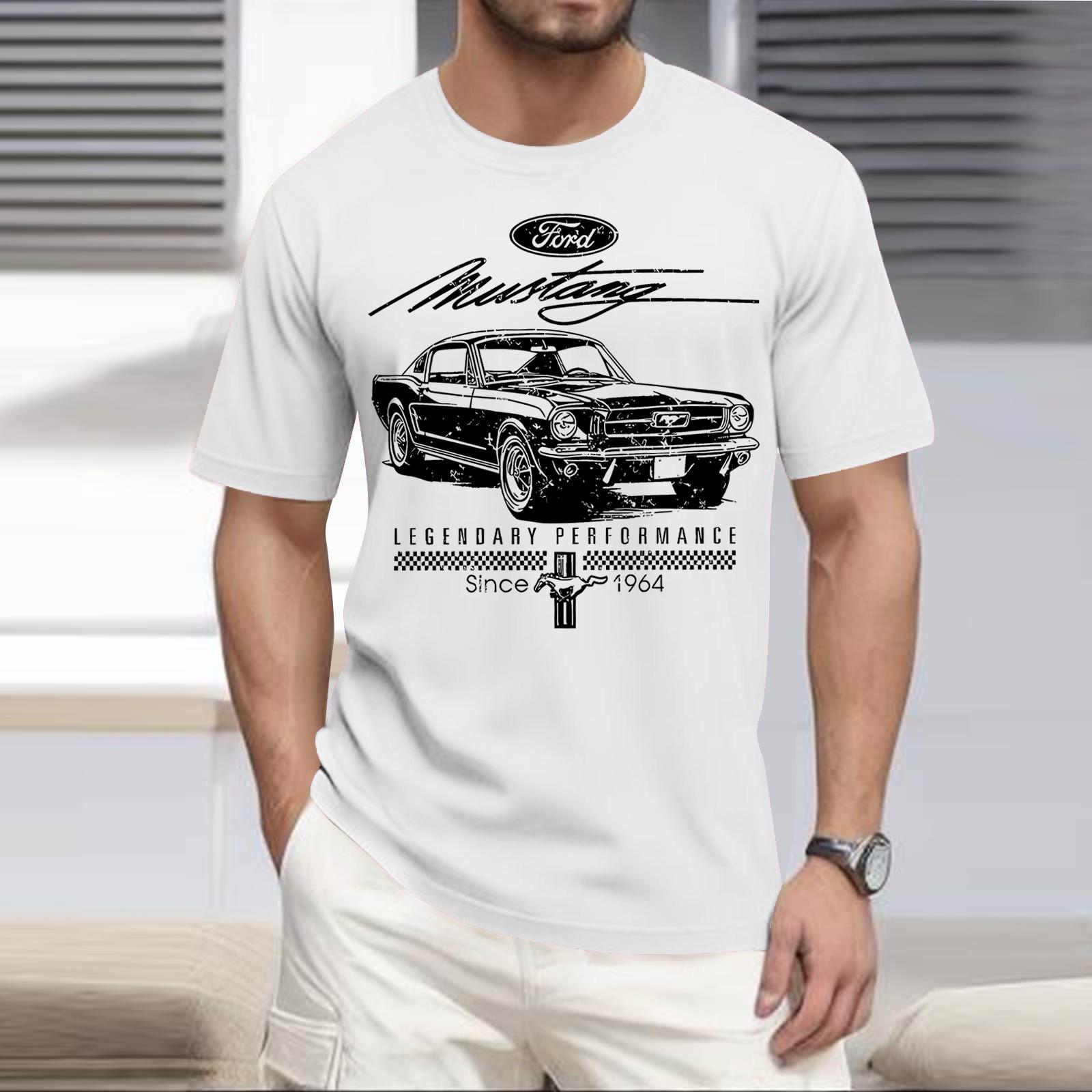 

Популярна літня чоловіча футболка з круглим вирізом і короткими рукавами XL білий