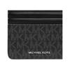 Michael Kors Hudson Iconic Logo Print Presbyopia Details Artificial Leather Card Holder Men's Black