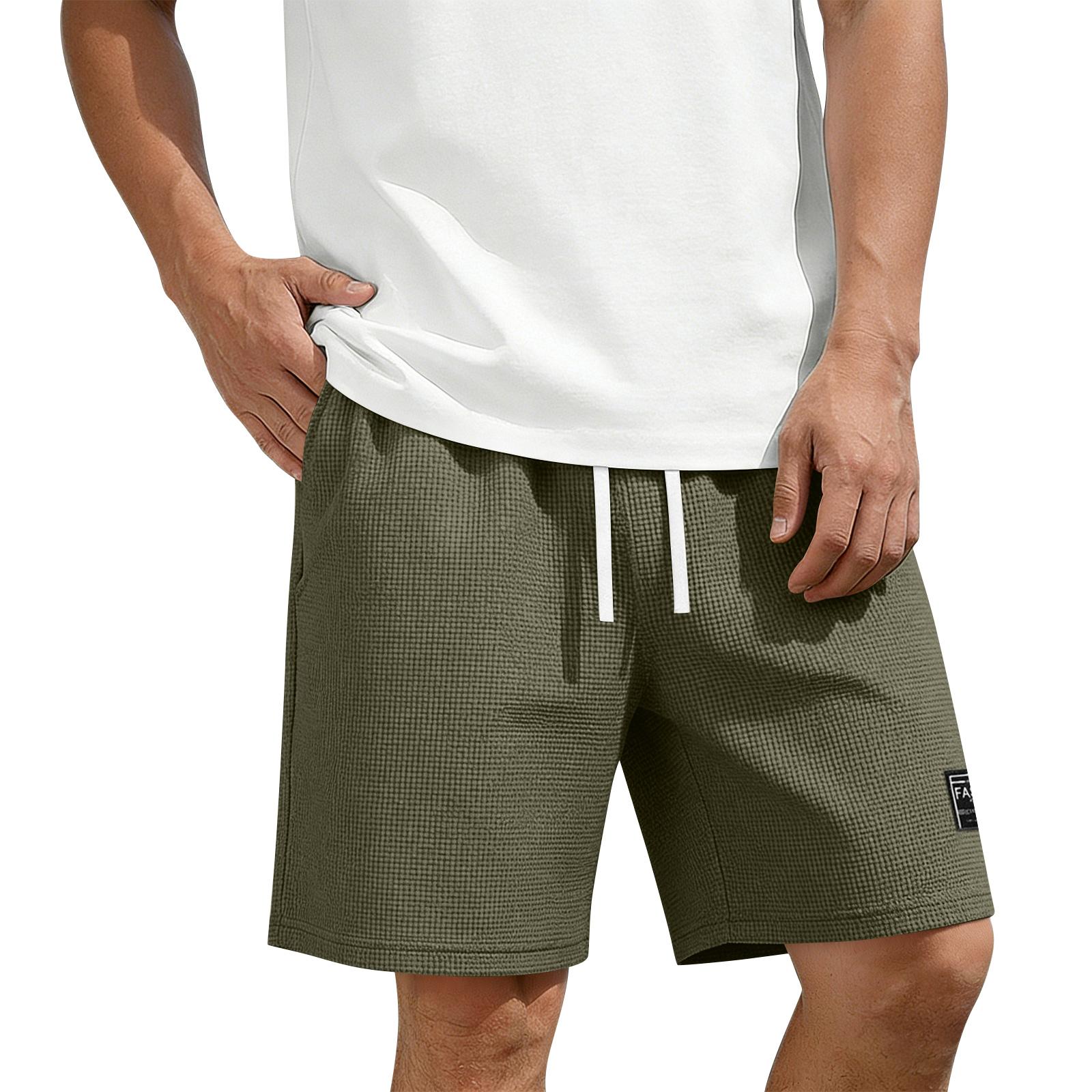 Men s Casual Loose-fitting Drawstring Shorts L