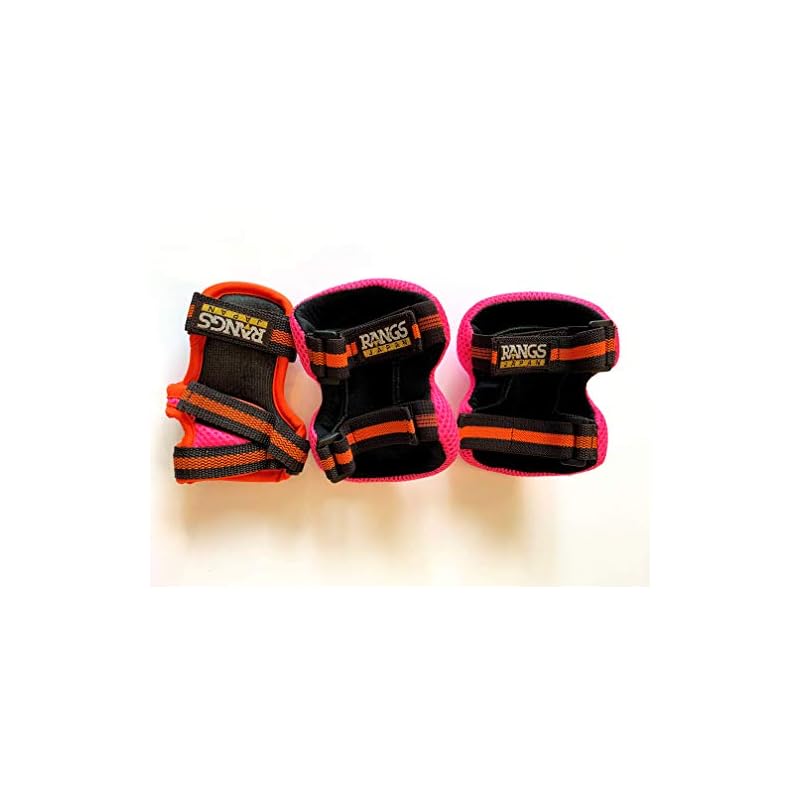 RANGS JAPAN RANGS Protector 6-Piece Set, Pink, for ages 6 and up (height 110cm and above) [Wrist Guards, Elbow Pads, Knee Pads]