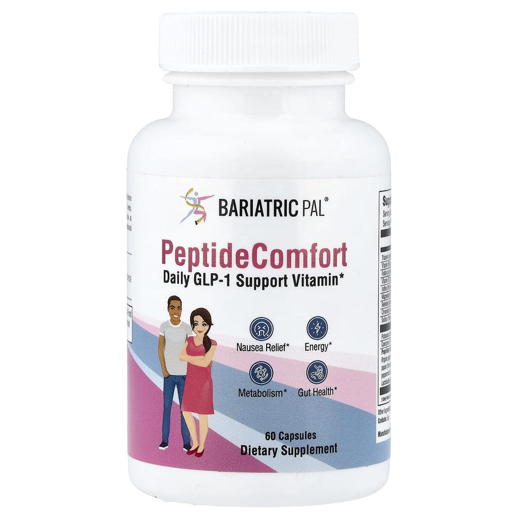 BariatricPal, Peptide Comfort, Vitamina di Supporto Quotidiano GLP-1, 60 Capsule