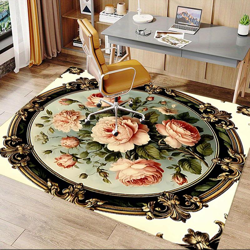 1PC Floral Pattern Extra Large Non-Slip Floor Carpet, Office, Family, Bedroom, Studio - Large Area Rug Indoor Rugs-W210