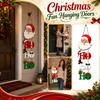 Wooden Christmas Door Hanging Sign for Holiday Home Decor - 2D Flat Cutout Design