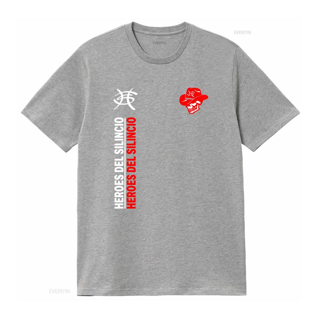 Nové HEROS DEL SILENCIO Rocková Kapela Lebka Potlač Čierne Pánske Tričko Dostupný vo Veľkostiach S M L XL 2XL Vintage Prané Priedušné
