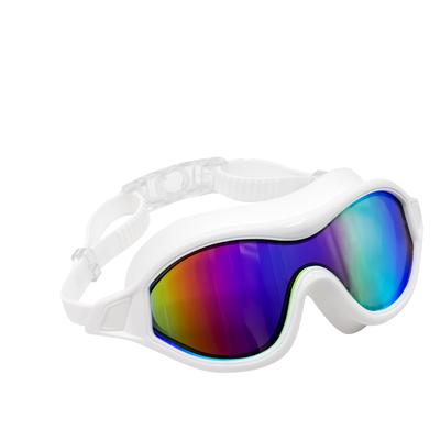 Large Frame Swimmin  Waterproof and Anti Fog Swimming Goggles for Men and Women Adult Flat Swimming Goggles