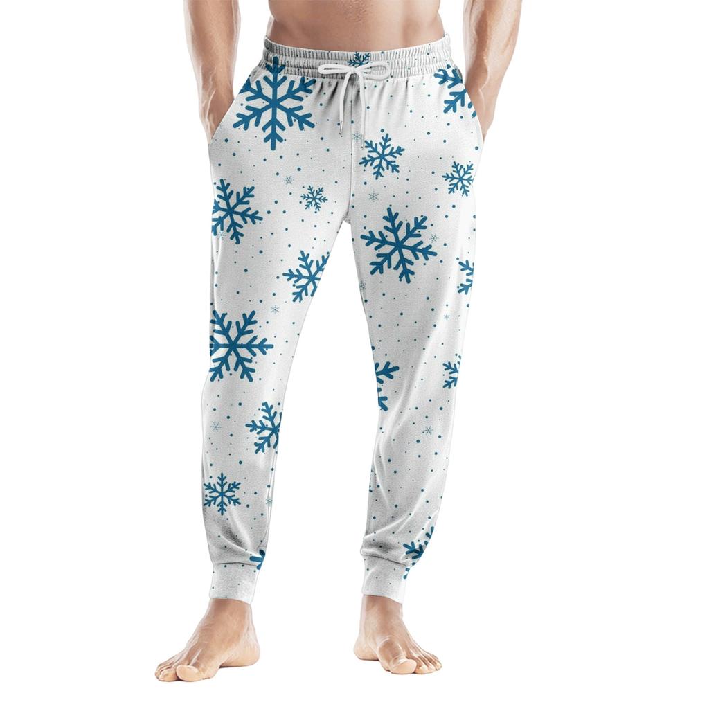 Men's Drawstring Pocket Casual Pants, Checkered Striped Printed Pocket Casual Pants, Home Sleeping Pants