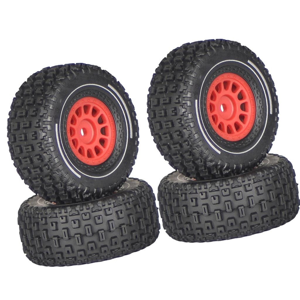 Remote Control Model Rubber Car Supplies Beadlock Wheel Mud Terrain Tires Set Wheel Tires Detachable Fine Car Parts
