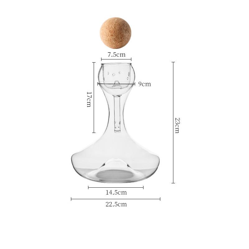 Luxury Crystal Wine Decanter with Fast Oxygenation and Filtration