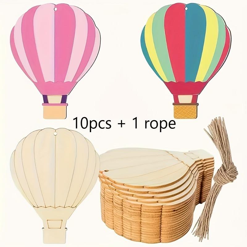 

Wooden Air Balloon Shaped for DIY Crafts, Painting & Graffiti - Versatile Hanging Decor for Weddings, Birthdays, Anniversaries.