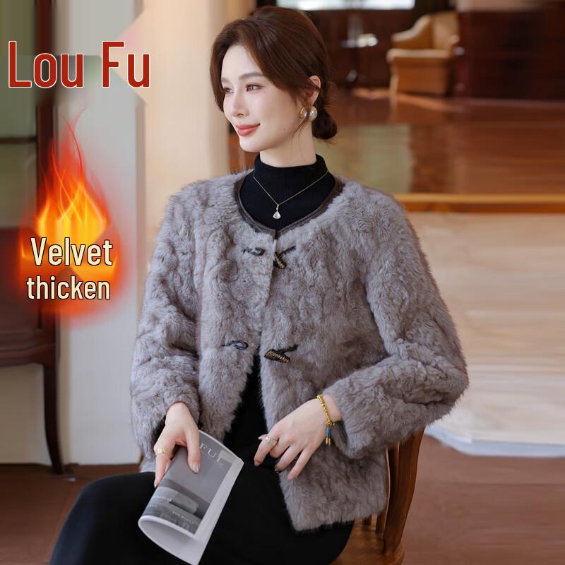 

Xiaofu Petite Женское короткое пальто из искусственного норкового бархата 3XL