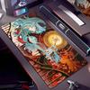 Genshin Impact Mauspad Anime Ästhetik Gaming Verriegelungskante Großes Computerspiel Großes Gummi-Mauspad Laptop-Matte Schreibtischzubehör