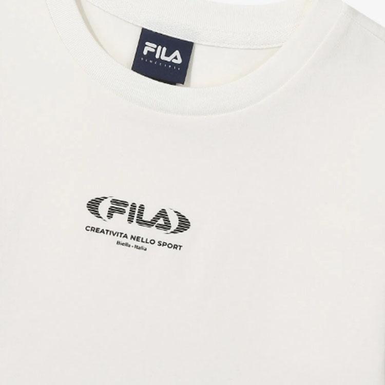 New FILA T Shirt Women's Sand White FS2RLG3151FSWH
