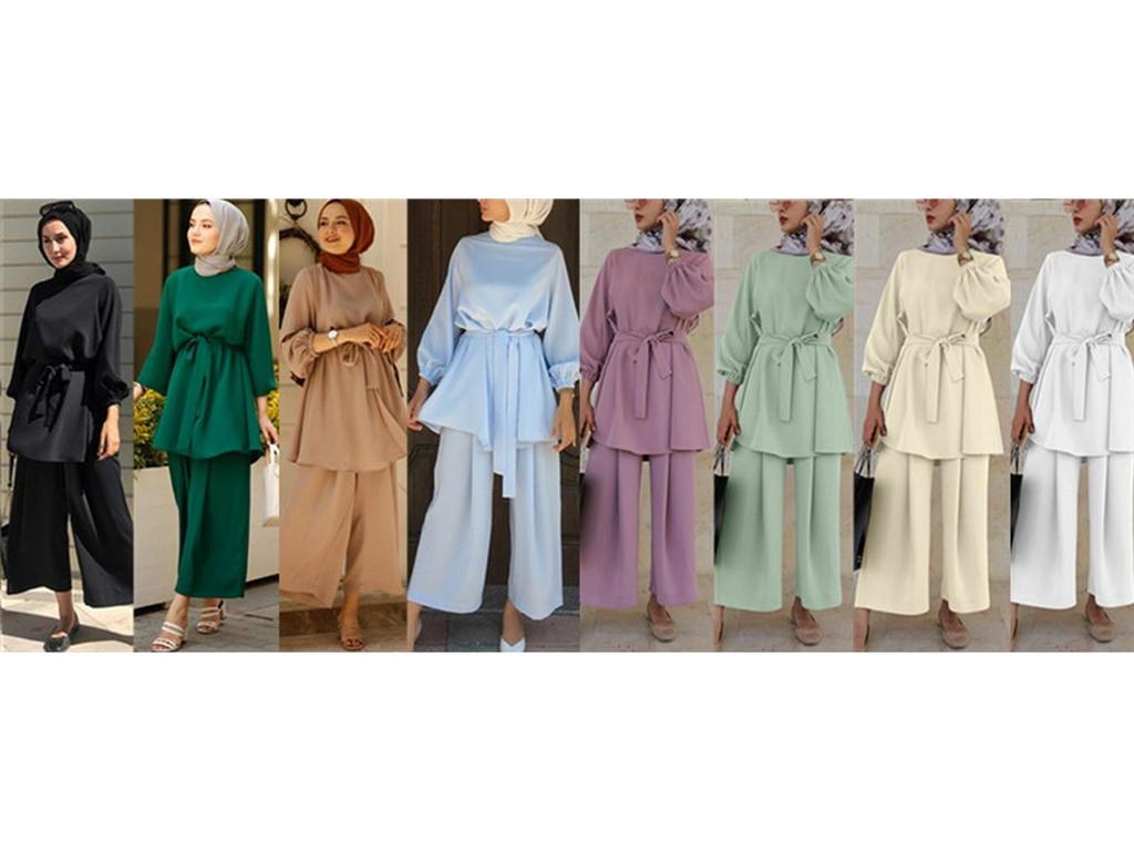 Idodo Eid al-Adha Damen Arabisches Set Hijab Mode 21028