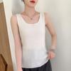 Autumn/Winter Seamless U-Neck Spaghetti Strap Knit Tank Top