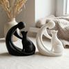 3D Printing Human and Cat Statue Modern Abstract Abstract Cat Figurine Home Desktop Decor