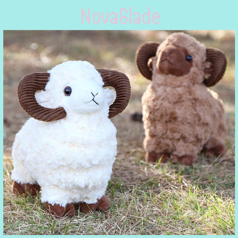 Cute Sheep Plush Doll With Pp Cotton Fill For Kids Birthday Gift