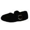 Sweet fluffy shoes for women outside, winter new velvet beanie shoes, shallow mouth trendy, flat bottom warm cotton shoes for women