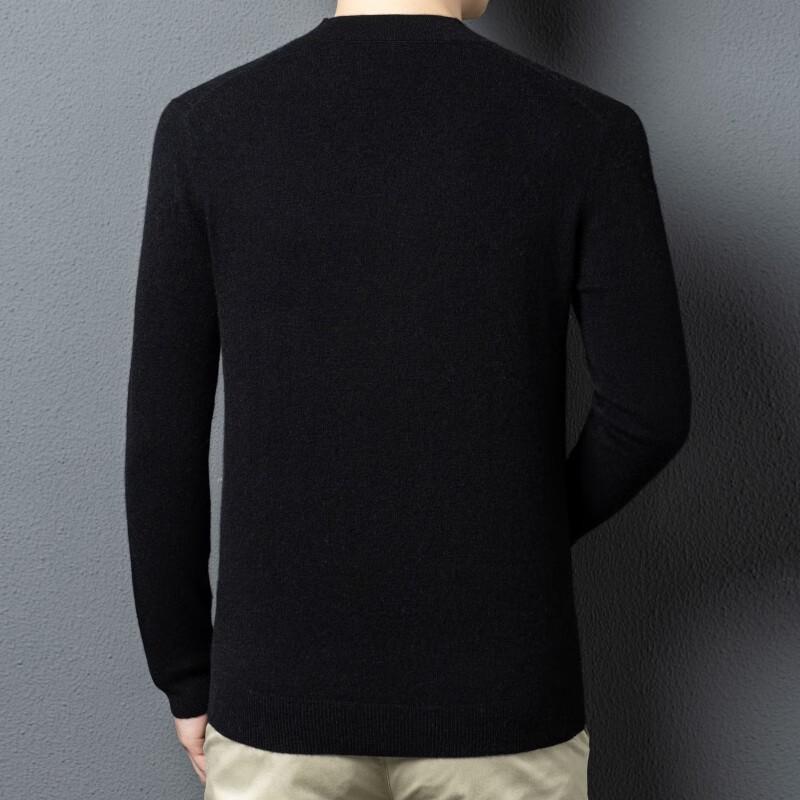FengXun Men's Wool Cashmere Mock Neck Sweater FXT6557