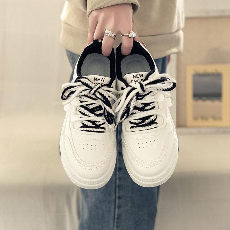 Popular Hong Kong style platform Guochao board shoes women's summer 2025 spring and autumn new niche versatile casual shoes sports white shoes