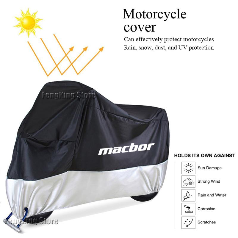 Für Macbor Montana XR5 Motorradabdeckung Wasserdicht Outdoor Motorrad Regen Staubdicht Schnee Sonne UV-Schutz