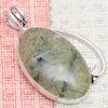 Prehnite Cabochon Gemstone Handmade Women's Unisex Silver Jewelry Pendant 2