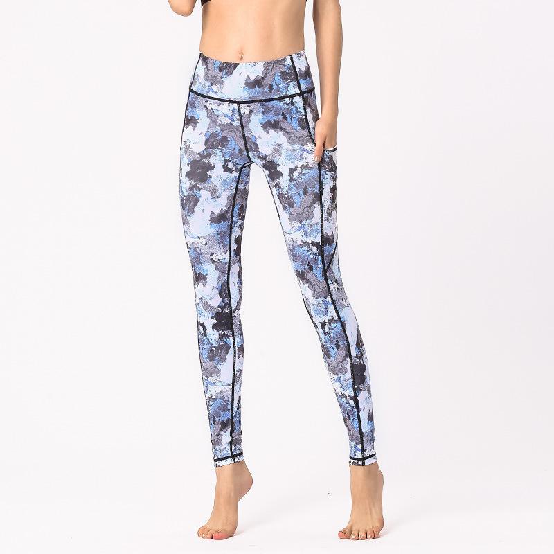 

Женские новые обтягивающие леггинсы для фитнеса на открытом воздухе с принтом и штаны для йоги S
