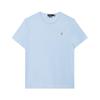 Polo Ralph Lauren SS22 Jednokolorowy Haftowany T-shirt z Krótkim Rękawem i Okrągłym Dekoltem Męskie Topy Niebieski MNPOTSH1N820290-400