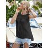 Damen Hollow-Out Spitze Sexy Top, Kurzarm, Ärmellos, Casual, Vielseitig