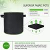 Pflanzsack Stoff Pflanzbeutel Schwarz Vlies Topf Anzuchttasche Baum Pflanze Anzuchttöpfe Gartenpflanzenbehälter