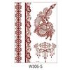 Lace Fake Tattoo Temporary Tattoo Red Mehndi Stickers Body Art Sticker  Women/Lady